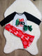 Bowtism Ho Ho Ho Flare Pants Set with Matching Bow - Bowtism