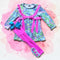 Girls Tropical Pants Set with Matching Bow