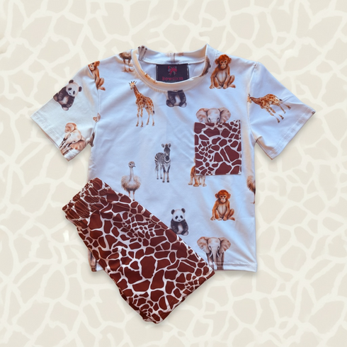 Boys Zoo Vacation Shorts Outfit Set