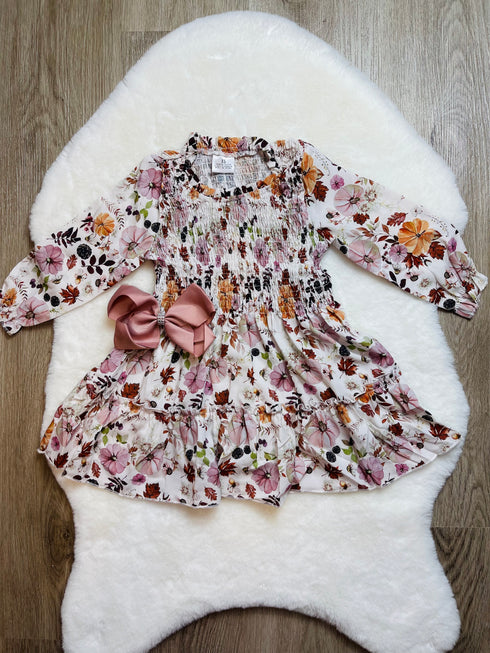 Bowtism Eve Harvest Flow Dress with Matching Bow - Bowtism