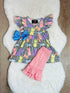 Girls Easter Peeps Ruffled Shorts Set with Matching Bow - Bowtism