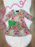 Bowtism Naughty List Grinchmas Christmas Dress with Matching Bow - Bowtism
