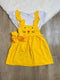 Bowtism Yellow Bunny Jumper Dress with Matching Bow - Bowtism