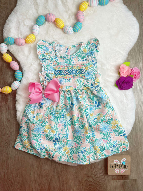 Bowtism Easter Perfection Dress with Matching Bow - Bowtism