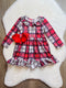 Bowtism Sweet Holiday Plaid Dress with Matching Bow - Bowtism