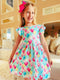 Girls Birthday Balloon Dress with Matching Bow - Bowtism