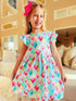 Girls Birthday Balloon Dress with Matching Bow - Bowtism