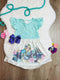 Bowtism Mermaid Life Sea Dress with Matching Bow - Bowtism