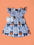 Girls Preppy Bow Fall Dress with Matching Bow - Bowtism