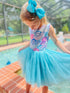 Bowtism Girls Ombre Mermaid Shell Tutu Dress with Matching Bow - Bowtism