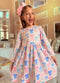 Girls Preppy Spring Dress with Matching Bow