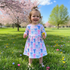Girls Preppy Spring Dress with Matching Bow