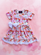 Girls White Flower Flutter Dress with Matching Bow