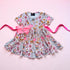Girls Pink Back to School Dress + Matching Bow