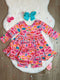 Bowtism Trendy Fish Twirl Dress with shorts and Matching Bow - Bowtism