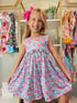 Bowtism Girls Mimi Floral Dress with Matching Bow - Bowtism
