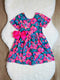 Bowtism Watercolor Hibiscus Floral Twirl Dress with Matching Bow - Bowtism