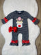 Bowtism Baby Reindeer Christmas Romper with Matching Bow - Bowtism