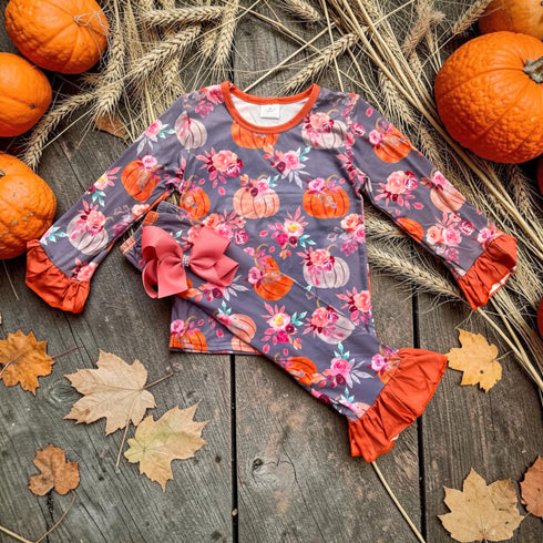 Rustic Pumpkin Pajama Set for Cozy Nights