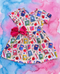 Girls School Books Inspired Dress with Matching Bow