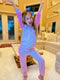 Bowtism Girls Lilac Sparkle Lounge Set with Matching Bow - Bowtism