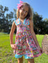 Girls Ruffled School Shorts Set with Matching Bow