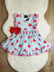 Bowtism Apple School Ruffled Dress with Matching Bow - Bowtism