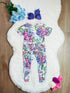 Bowtism Bamboo Baby Hydrangea Romper with Matching Bow - Bowtism