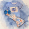 Blue Pumpkin Girls Fall Flare Set with Matching Bow