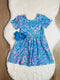 Bowtism Watercolor Fishy Fishy Twirl Dress with Matching Bow - Bowtism