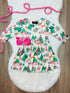 Bowtism Santa Reindeer Christmas Dress with Matching Bow - Bowtism