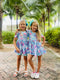 Bowtism Girls Ombre Shell Dress with Shorts Set and Matching Bow - Bowtism