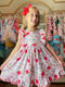 Bowtism Sweet Apple A Day School Ruffled Dress with Matching Bow - Bowtism