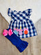 Bowtism Plaid Easter Capri Shorts Set with Matching Bow - Bowtism