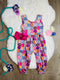 Bowtism Donut Lover Romper With Matching Bow - Bowtism