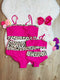 Bowtism Mommy & Me Pink Cheetah Swimsuit with Matching Bow - Bowtism
