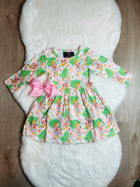 Bowtism Nutcracker Fairytale Twirl Dress with Matching Bow - Bowtism