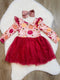 Bowtism Maroon Harvest Pumpkin Tutu Dress with Matching Bow - Bowtism