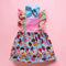 Girls Donut Sparkle Dress with Matching Bow