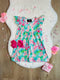 Bowtism Floral Tropics Flutter Dress with Matching Bow - Bowtism