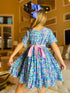 Bowtism Mermaid Scale Layered Twirl Dress with Matching Bow - Bowtism