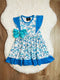 Bowtism Girls Sea Turtle Ruffle Dress with Matching Bow - Bowtism