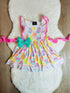 Girls Easter Egg Hunt Dress with Matching Bow - Bowtism