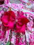 Pink Diva Baby Christmas Romper with Coordinating Bow