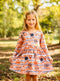 Girls Thanksgiving Dress Pumpkin Twirl Dress + Matching Bow