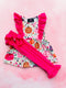 Girls Bright Fall Pumpkin Thanksgiving Pants Set & Bow