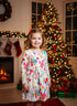 Girls Ornament Christmas Dress with Matching Bow - Bowtism