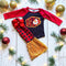 Girls' Santa Glitter Flare Set with Matching Bow