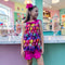 Girls Ice Cream Outfit Set, Shorts + Matching Bow