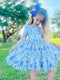 Girls Bowtism Princess Layered Twirl Dress with Matching Bow - Bowtism